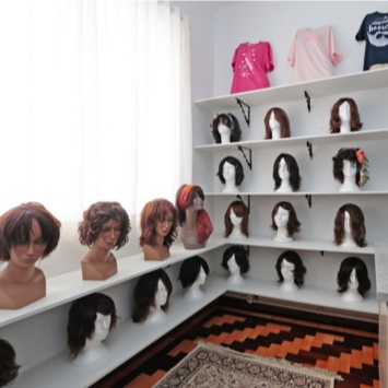 Foto da sala das perucas da Liga