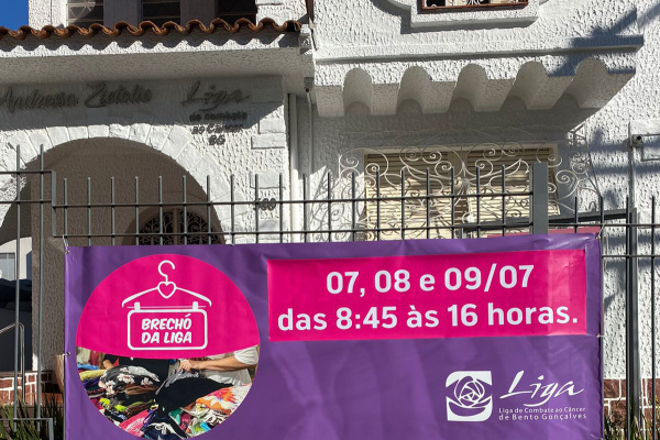 Legenda: Brechó Solidário da Liga de Combate ao Câncer segue até quarta-feira / Crédito: Exata Comunicação, Mateus Resemini